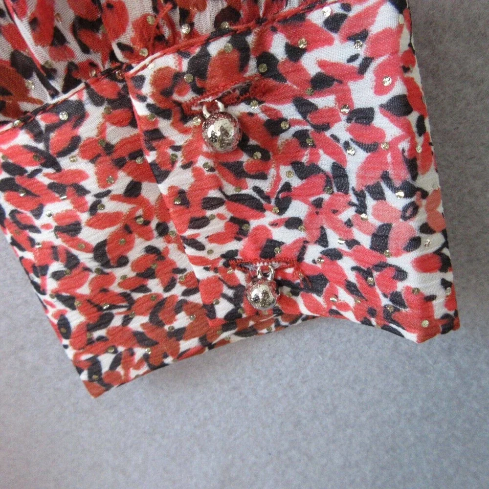 Sabina Musayev Pink and Brown Floral Ruffled Wrap Dress - Picture 7 of 14